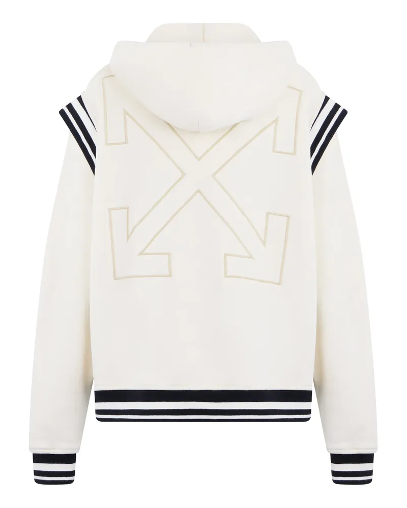 OFF-WHITE Men's Bomber Jacket White Cotton White