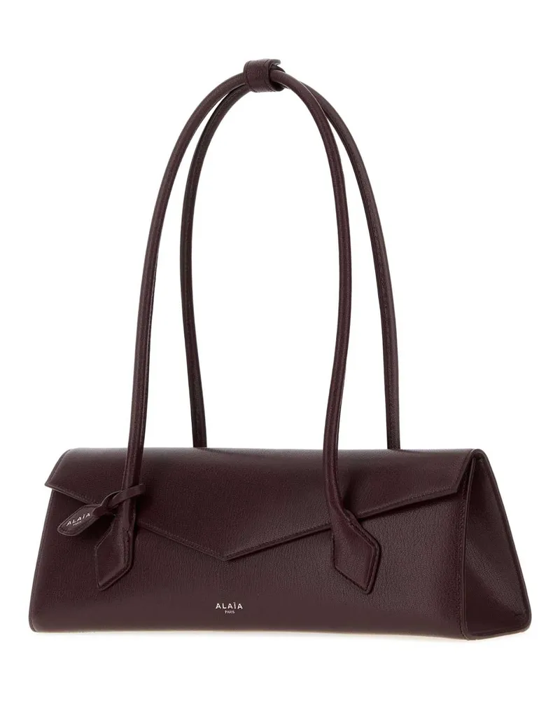 Alaïa Flap Leather Shoulder Bag — Purple Purple