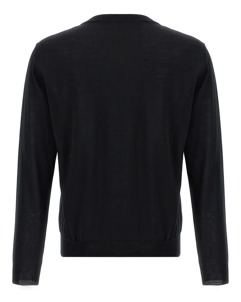 Valentino Garavani Men's Black Virgin Wool Cardigan Clothing Black