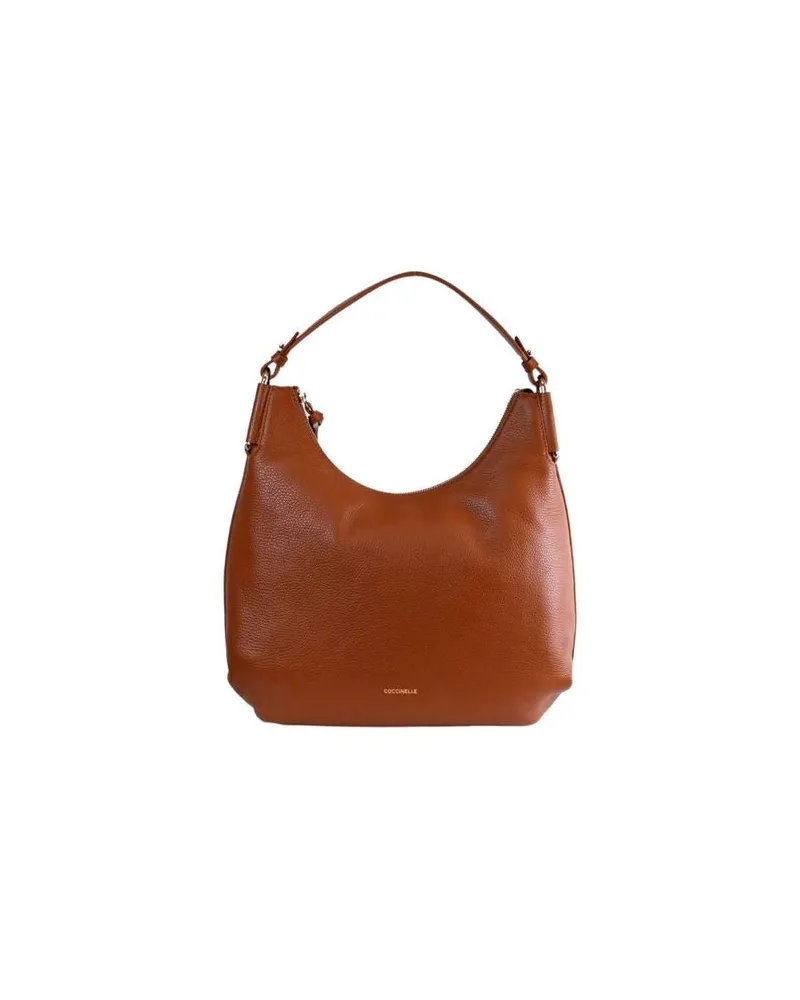 Coccinelle Women's Shoulder Bag Cognac Cowhide Shoulder-bags Cognac