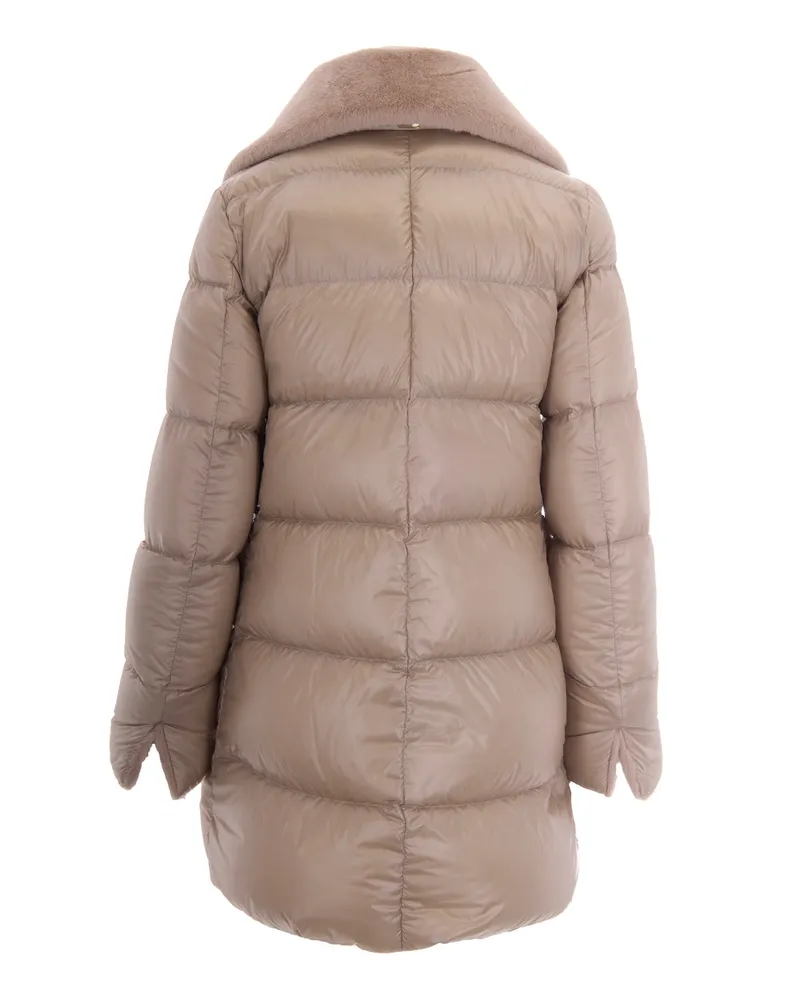 Herno Women's Puffer Jacket A-Shape Chantilly Beige