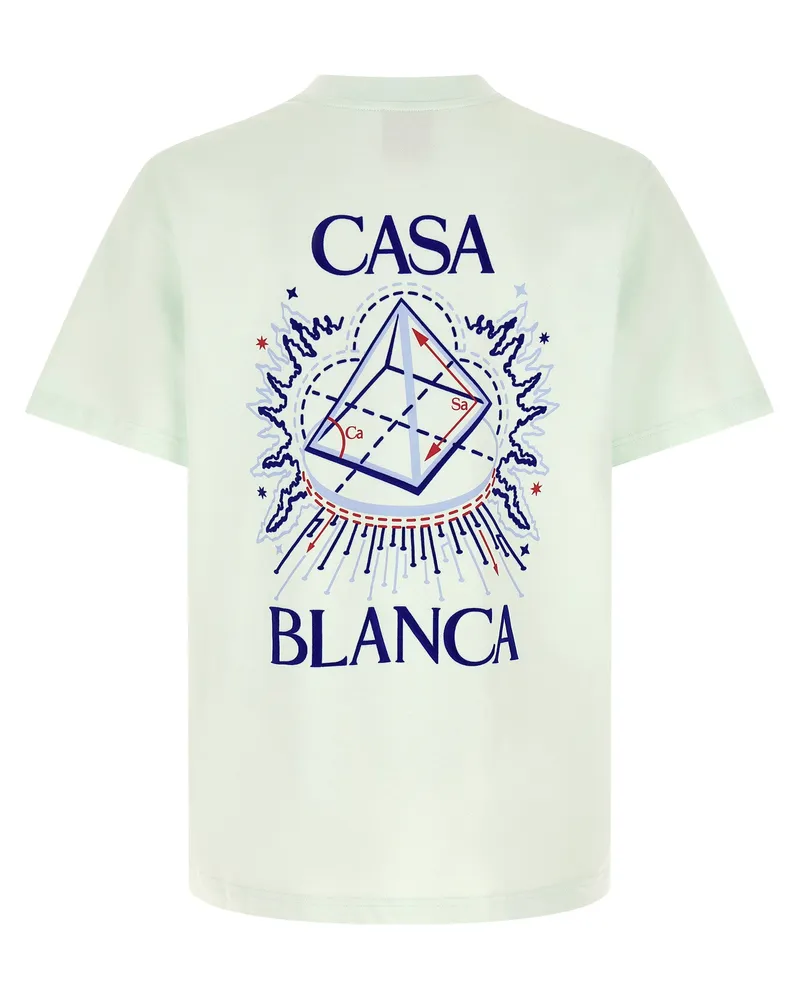 Casablanca Paris Celestial Pyramid Flock-Printed T-shirt — Mint Mint