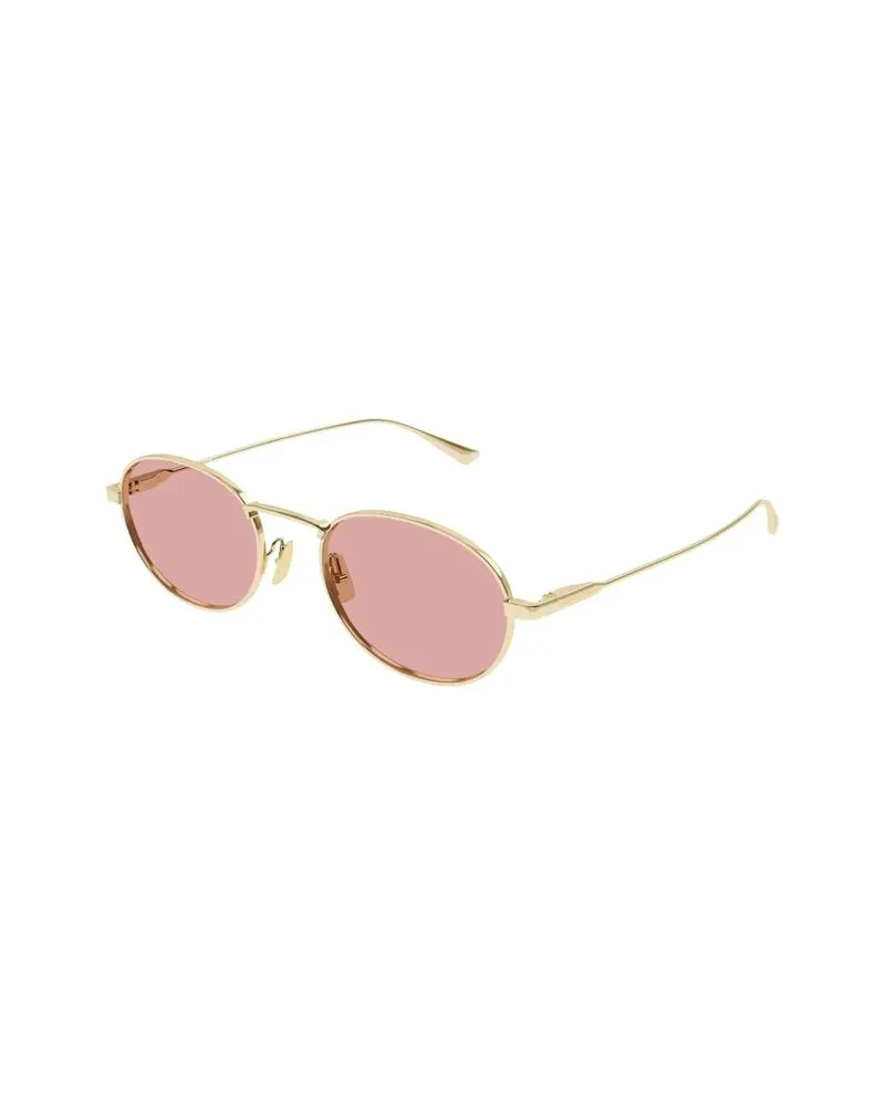 Saint Laurent SL799 Oval-Frame Sunglasses — Pink Pink