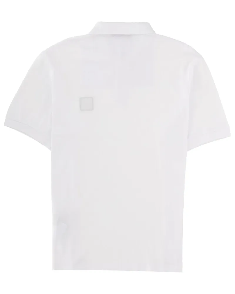 Stone Island Logo-Embellished Cotton Polo — White White