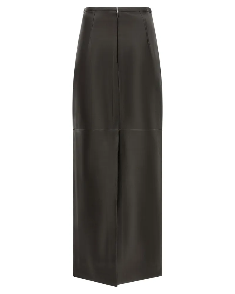 Co Lambskin Pencil Skirt — Black Black