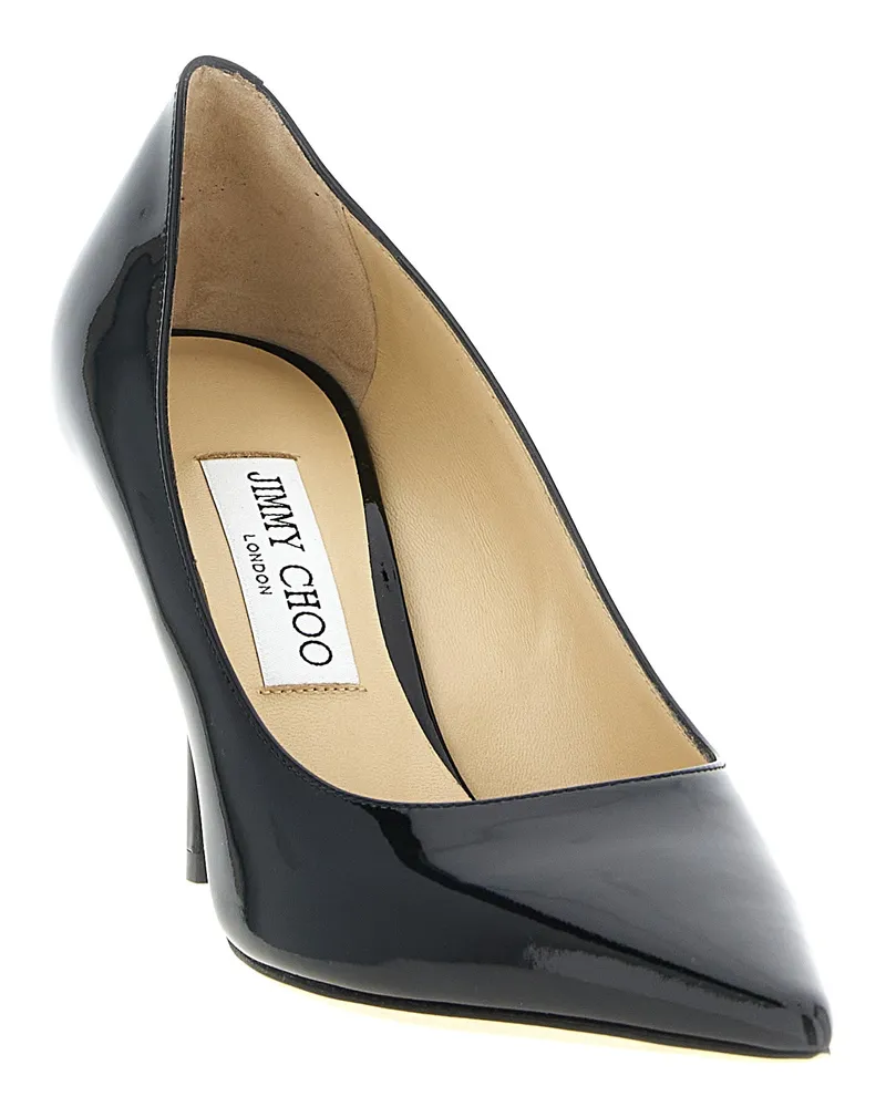 Jimmy Choo Women's Black Leather High Heel Pumps Black