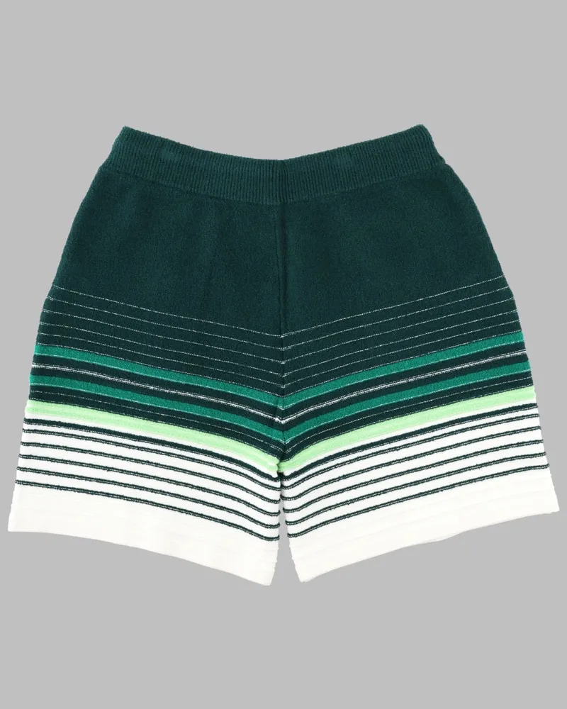 Casablanca Paris Bouclé Cotton-Blend Shorts — Green Green