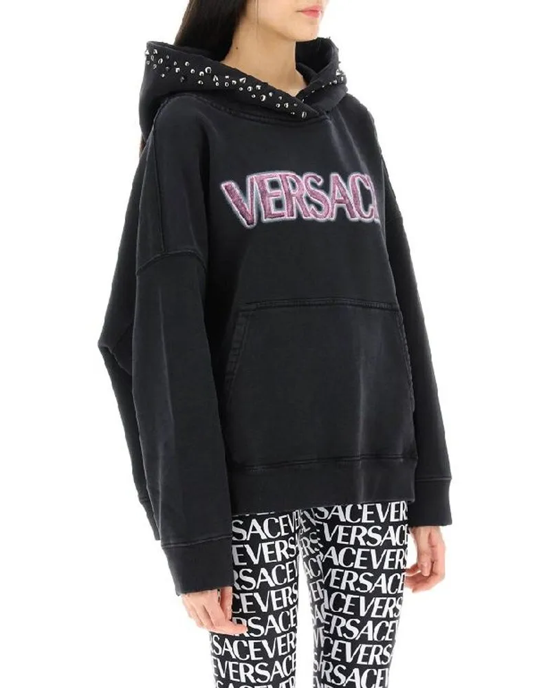 Versace Women's Black Cotton Sweatshirt Clothing Black