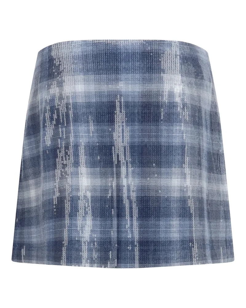 Pinko Women's Gongora Sequin Mini Skirt Mult.blu-Azzurro Polyester; Elastane Mult.blu/azzurro Blue