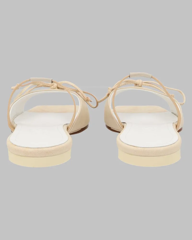 Maison Margiela Slingback with Bow Detail Sandals — Beige Beige