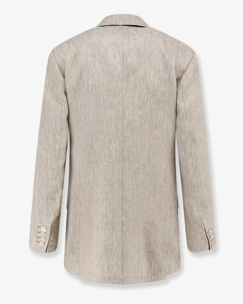 Max Mara Women's Blazer Mxmolimpia Linen Beige Blazers Jacket Beige