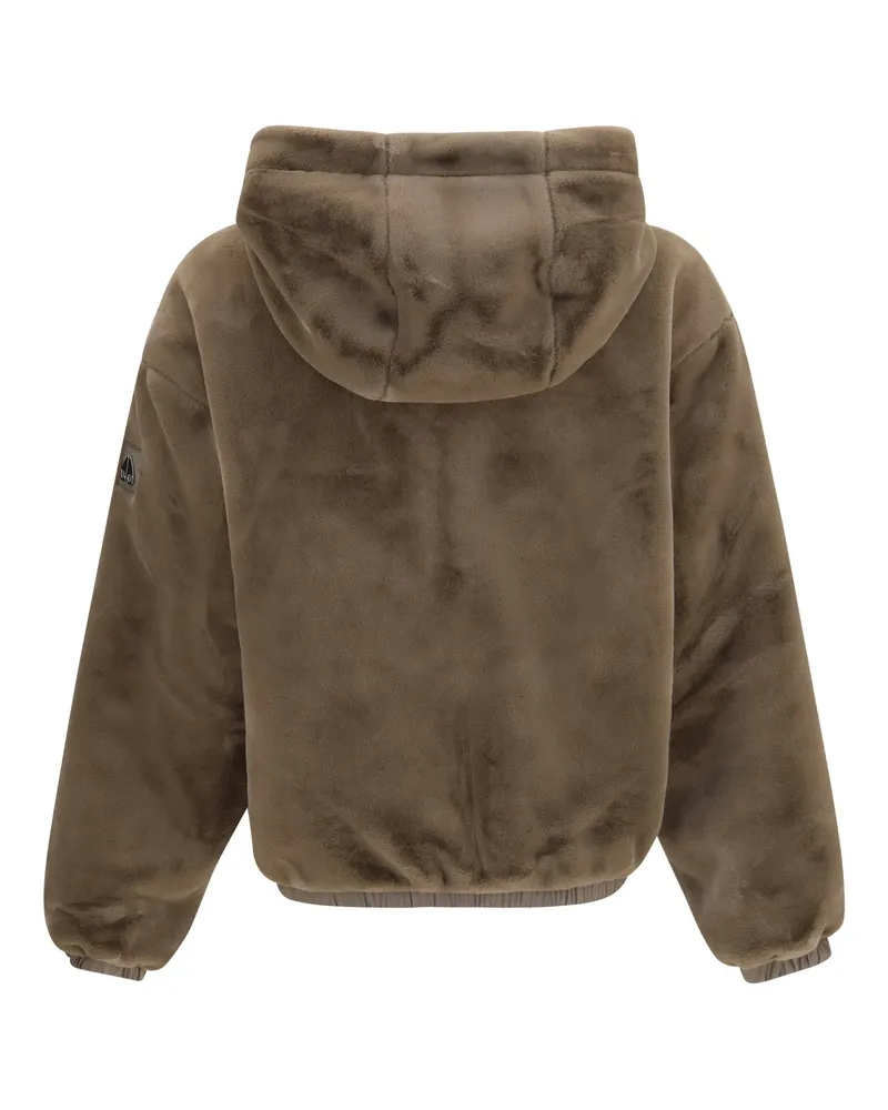 Moose Knuckles Women Reversible Hoodie Eaton Bunny Ashen Ashen-Ashen Outer: Faux Fur Sweatshirts Ashen/ashen Sweater Gray