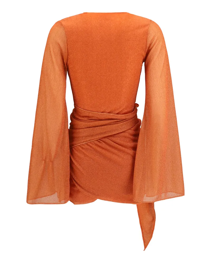 Oséree Women Lumière Pareo Dress Orange Polyamide; Metal Fibers Orange