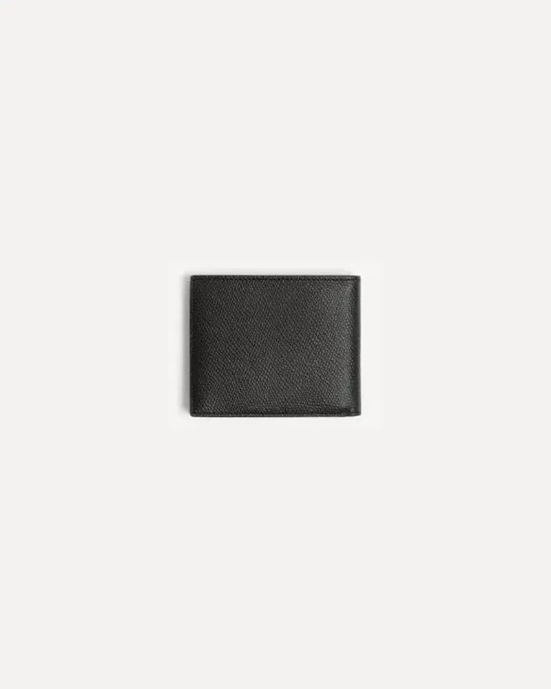 Valentino Garavani Leather Bifold Wallet — Black Black