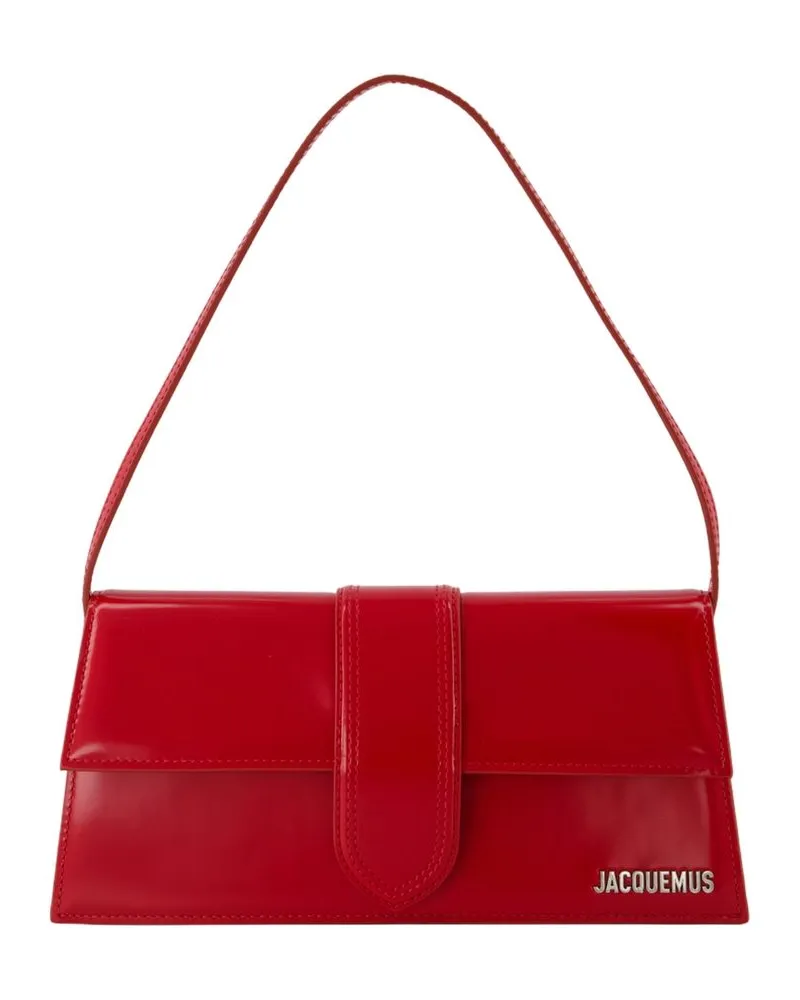 Jacquemus Women's Le Bambino Long -  Leather Red Calfskin Bags Shoulder-Hobo-Bags Red