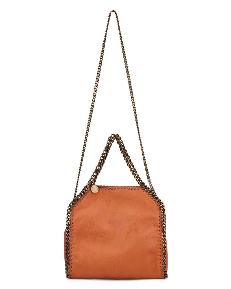 Stella McCartney Women's Mini Shoulder Bag Falabella Tangerine Polyester Handbags Hand Orange