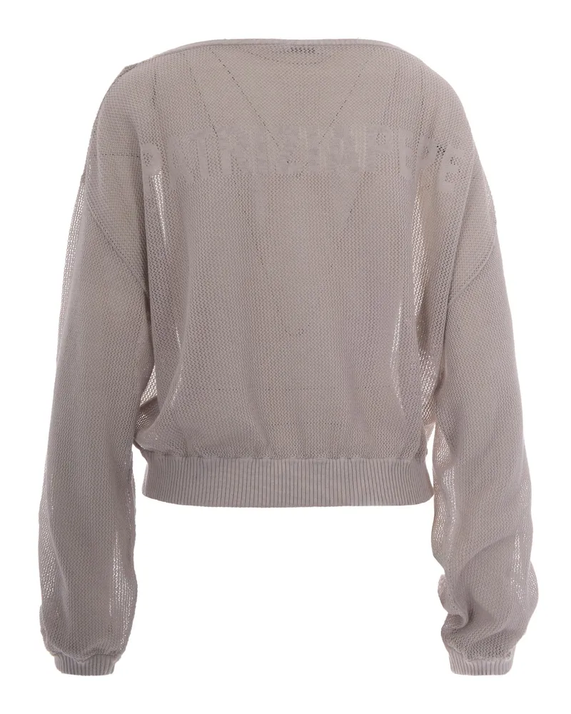 Patrizia Pepe Women's Knit Sweater Maglia Retata Fresh Grey Cotton Jumpers Gray