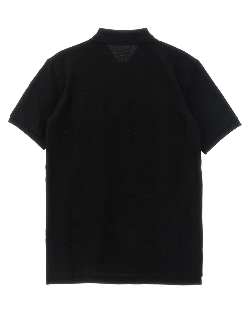 Ralph Lauren Logo-Embroidered Piqué Cotton Polo — Black Black