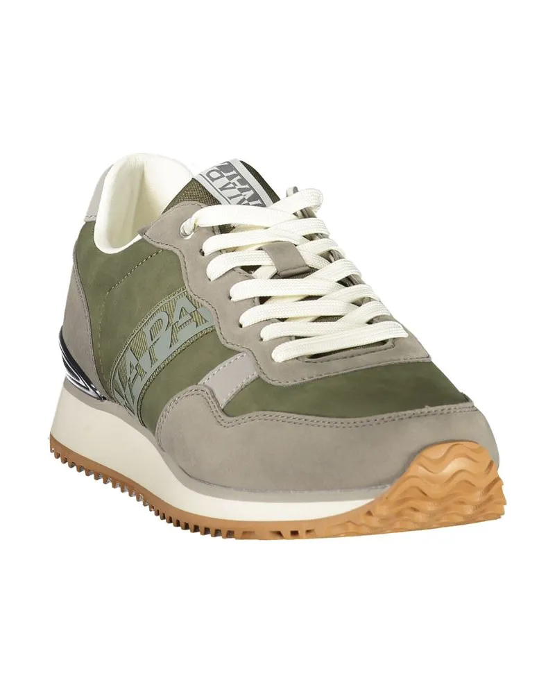 Napapijri Colour-Block Lace-Up Sneaker — Green Green