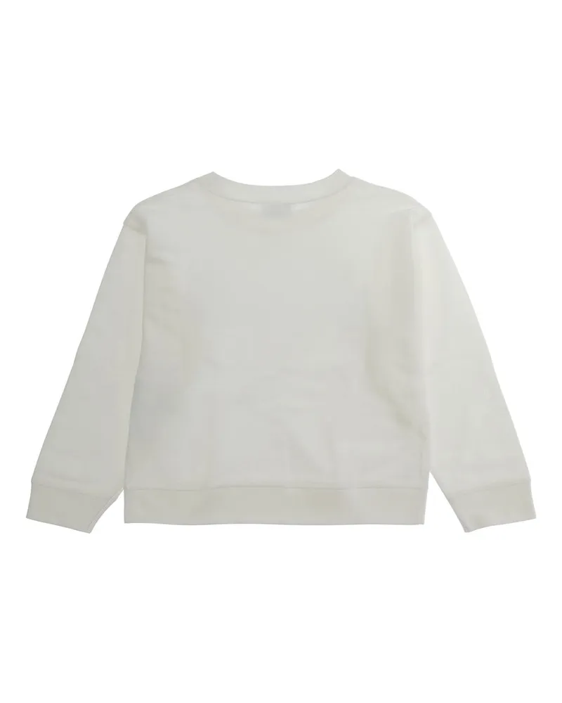 Gucci Girls' Crewneck Sweatshirt White Cotton Hoods & Sweatshirts White