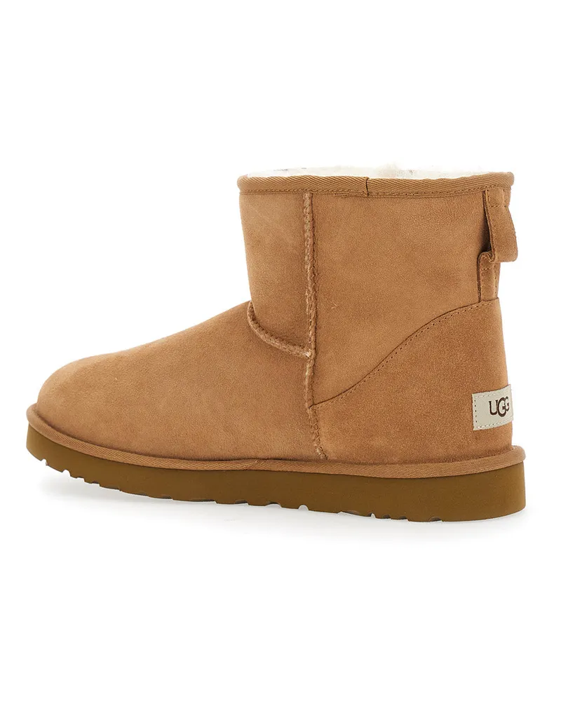 UGG Men's Boots Classic Mini Brown Suede Leather Brown