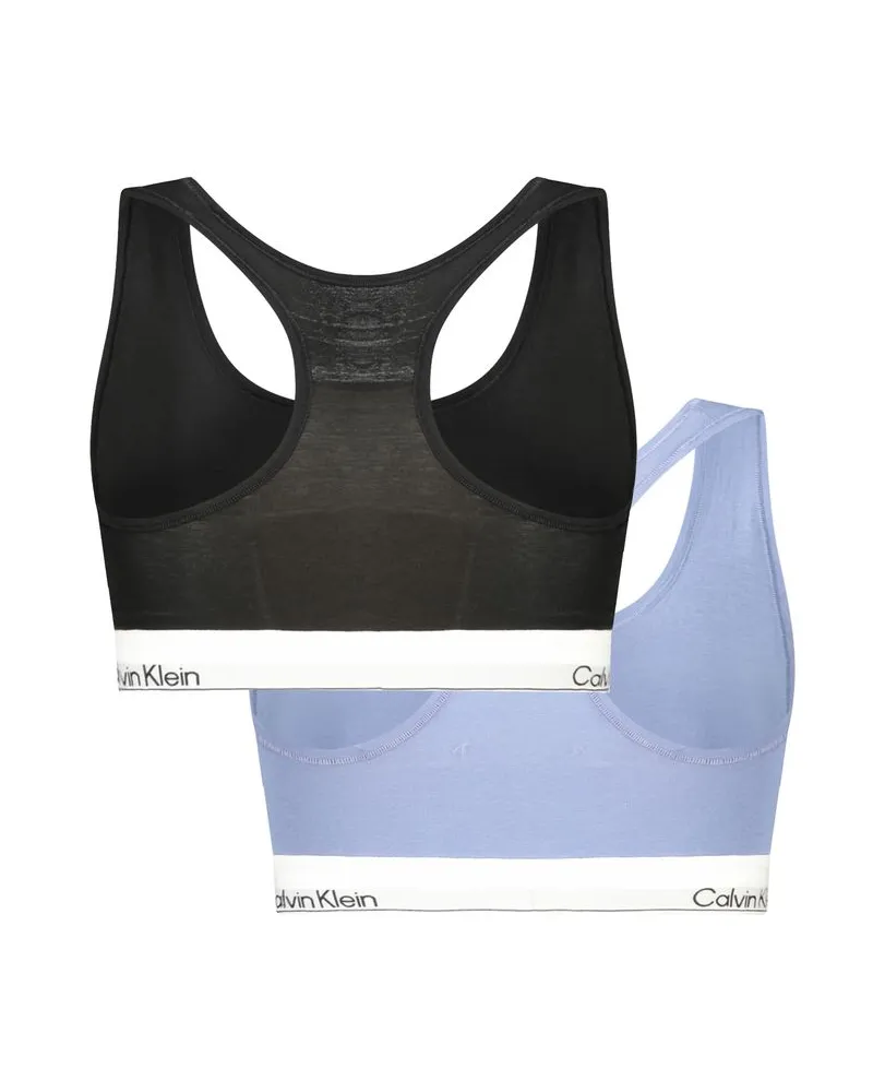 Calvin Klein Cotton Blend Bralette — Blue Blue