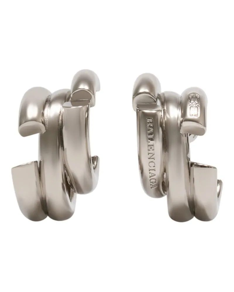 Balenciaga Women's Saint Germain Earrings Metal Silver Jewelry-Watches Silver