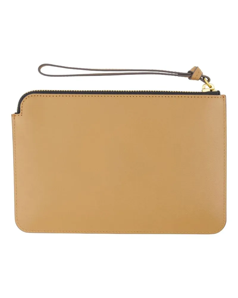 Isabel Marant Studded Leather Wallet — Brown Brown
