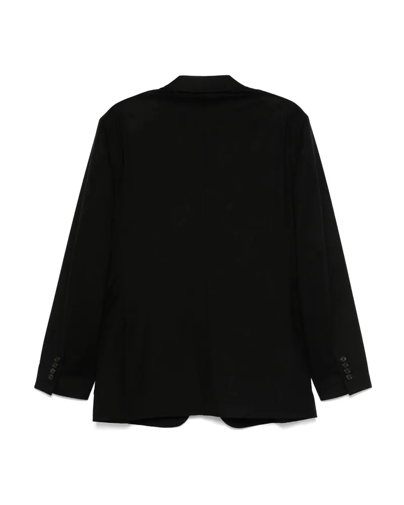 Canali Wool and Cashmere Blazer — Black Black