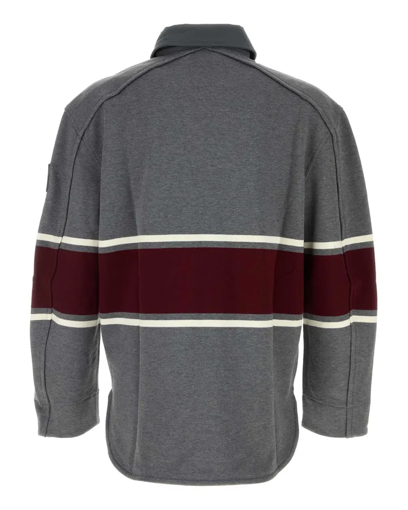 Bottega Veneta Colorblock Cotton Polo — Gray Gray