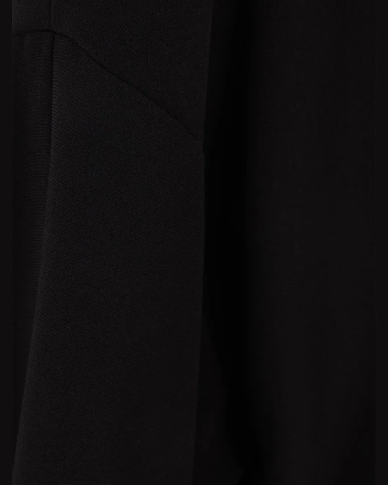 Alberto Biani Crepe Cowl Neck Sweater — Black Black