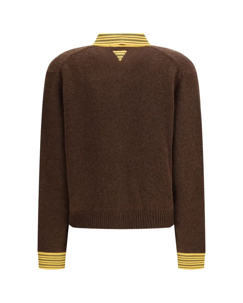 Prada Women's Brown Cashmere Cardigan Clothing Brown