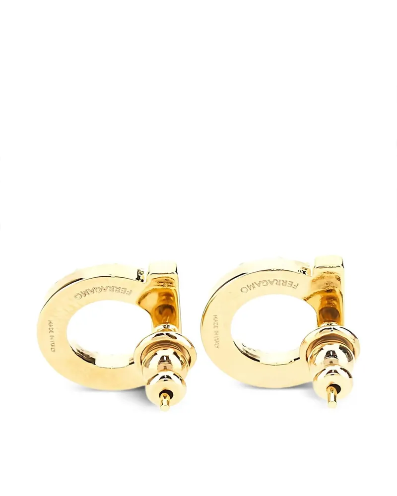 Ferragamo Gancini Earrings — Gold Gold