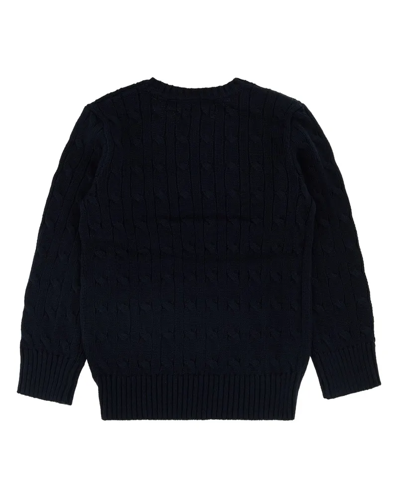 Ralph Lauren Cable-Knit Crew Neck Sweater — Navy Navy