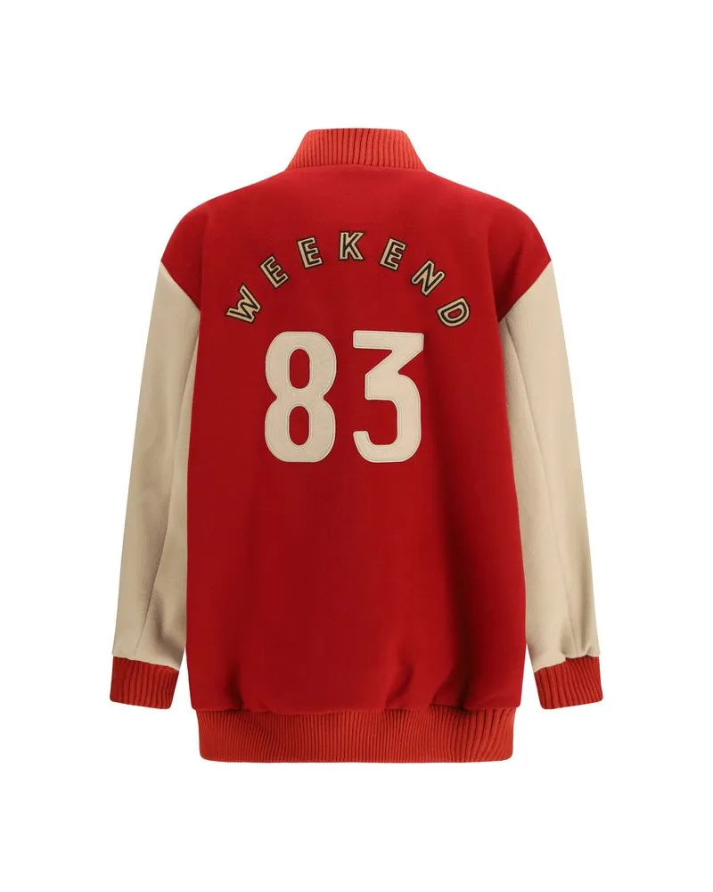 Max Mara Women's Multicolor Wool Oves Aries Bomber Clothing Red