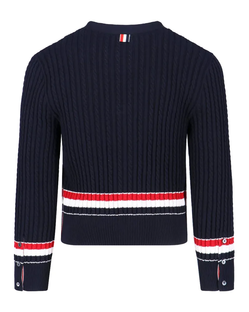 Thom Browne Men's Sweaters Blue Cotton Navy