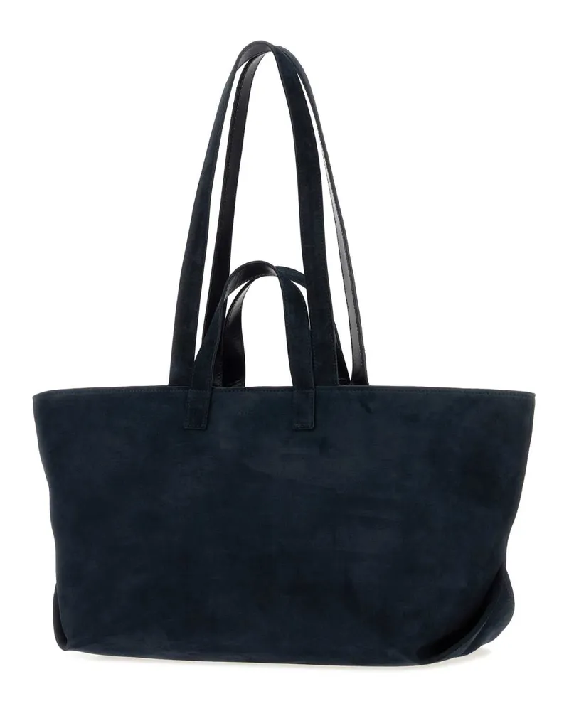 A.P.C. Women's Midnight Blue Suede Le Drummer Shopping Bag Darknavy Borse A Mano Navy
