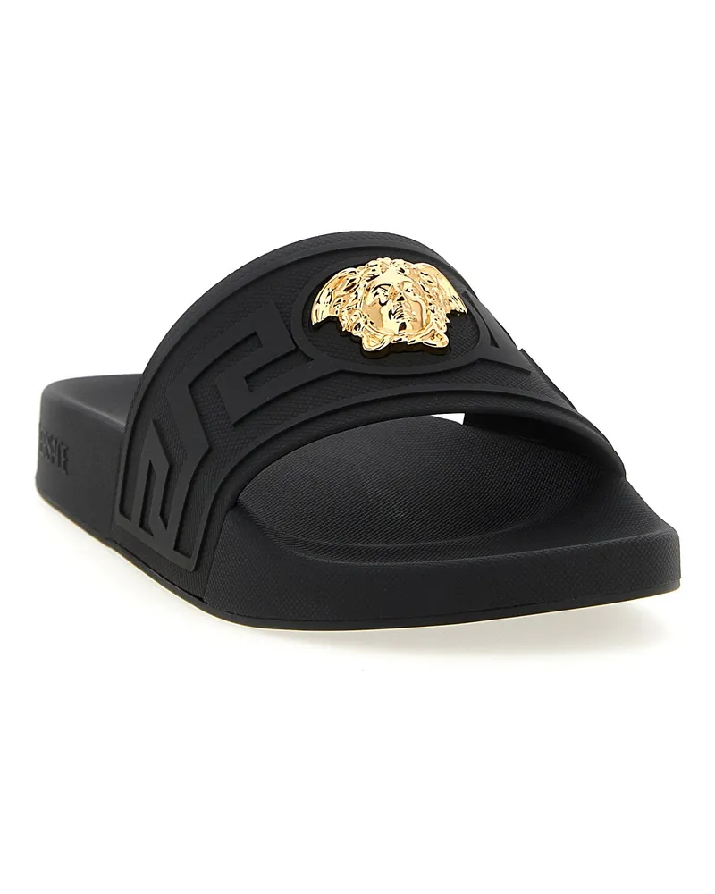 Versace Slides — Black Black