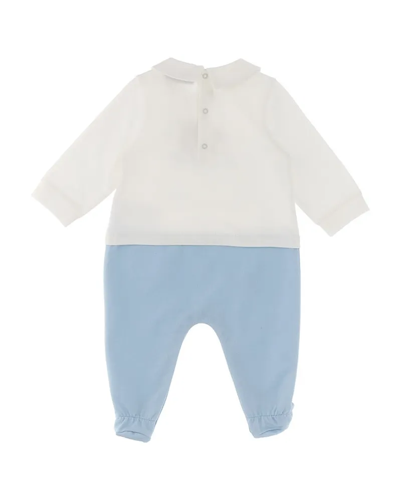 Moschino Cotton Baby Romper — Blue Blue