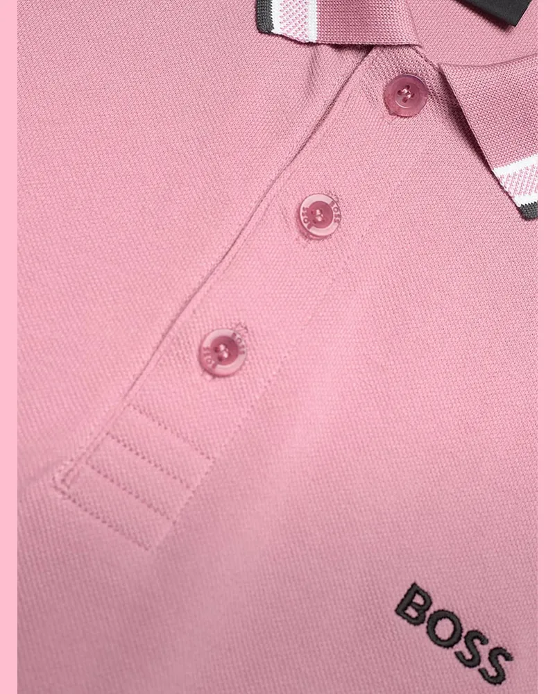 HUGO BOSS Men's Polo Shirt Pink Cotton T-shirts And Polos Pink