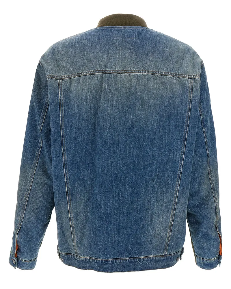 Maison Margiela Men's Multicolor Polyamide Bomber Clothing Green