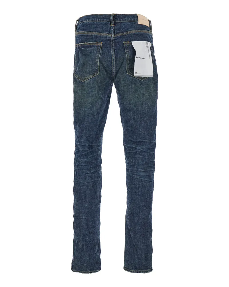 PURPLE BRAND Men's Blue Low Rise Stonewashed Jeans Cotton Blue