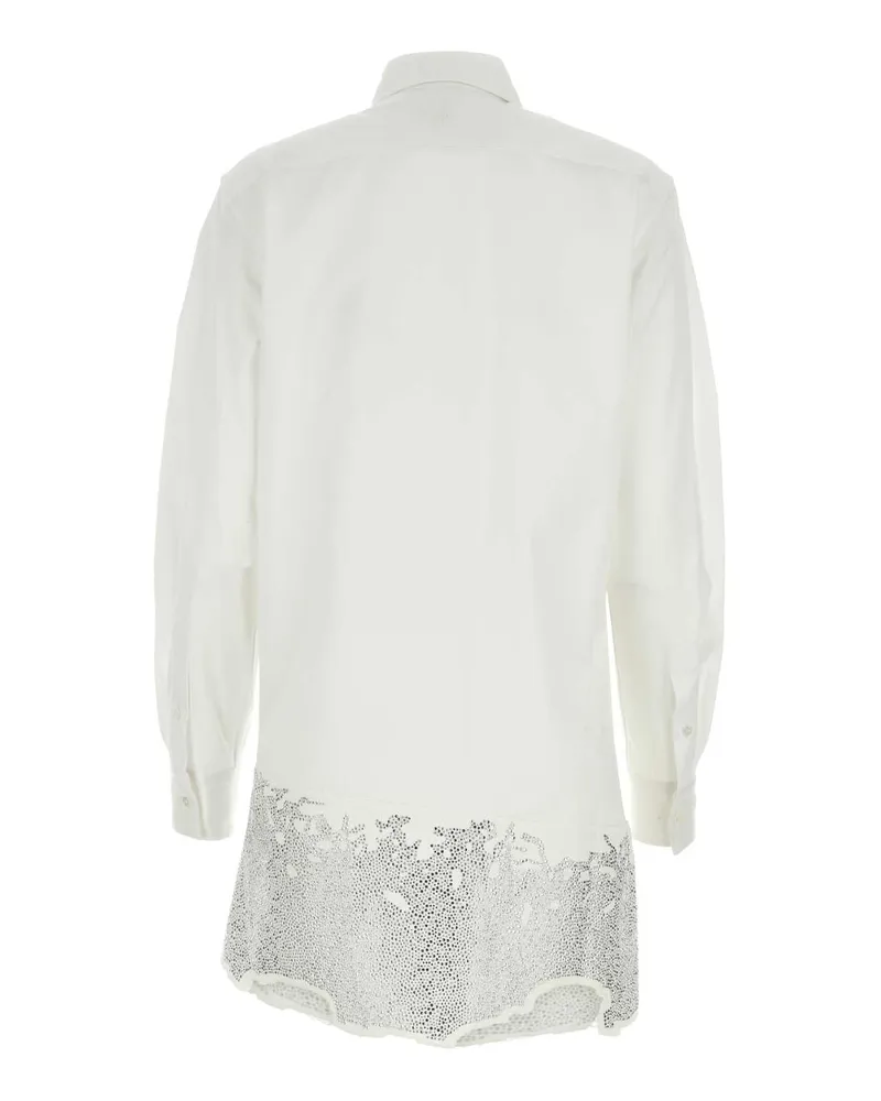 J.W.Anderson Women's White Cotton Shirt Mini Dress Exterior: Abiti White