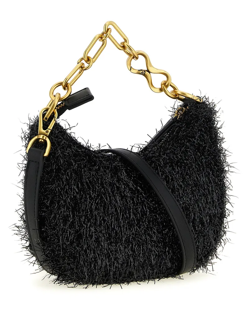 Twin-Set Textured Lurex Mini Bag — Black Black