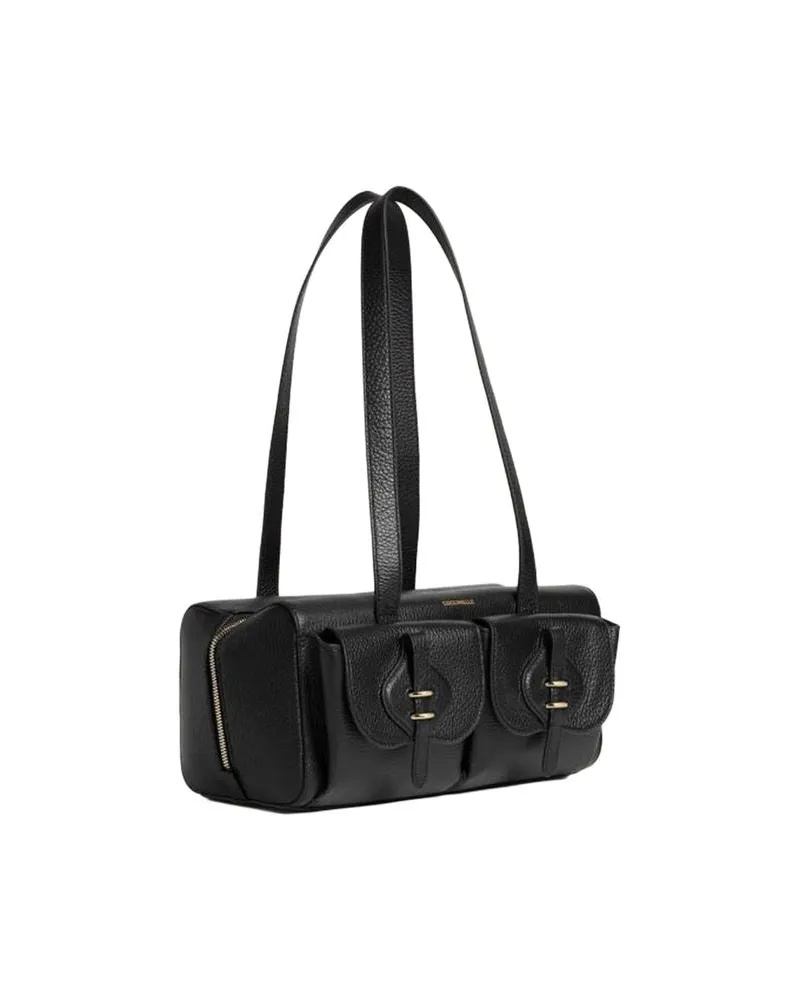 Coccinelle Women's Shoulder Bag Black Bovine Leather - Shoulder-Bags Black