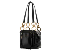 Women's Black Mini  Dangle Handbag Nero Vitello Borse A Mano Bag