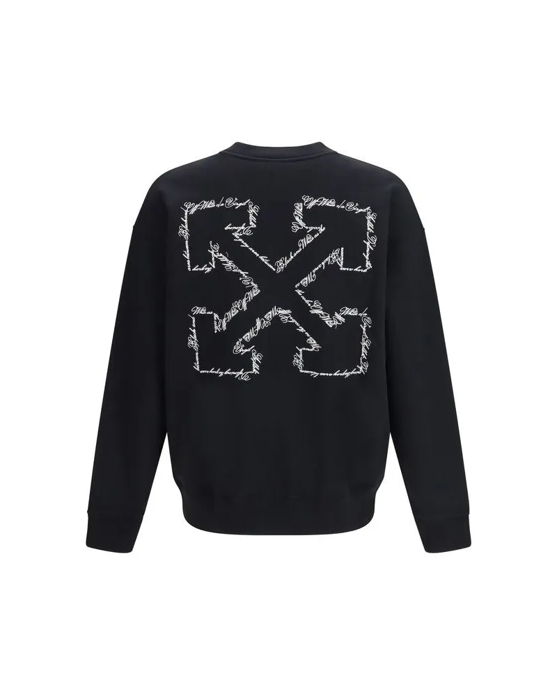 OFF-WHITE Men's Black Cotton Sweatshirt Clothing Black
