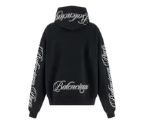 Women's Black Cotton Hoodie Clothing
