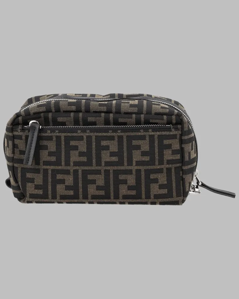 Fendi Fabric Pouch — Black Black