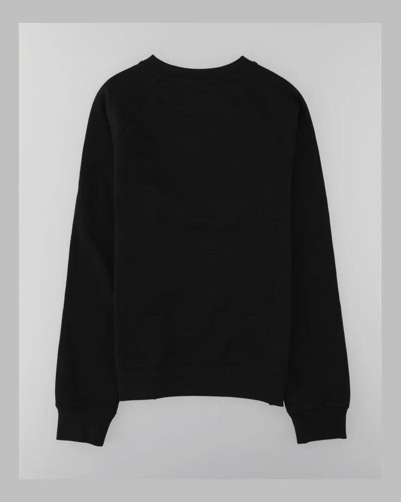 MSGM Logo-Print Cotton Sweatshirt — Black Black